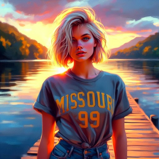Missouri Lake T-Shirt And Denim Art Collection